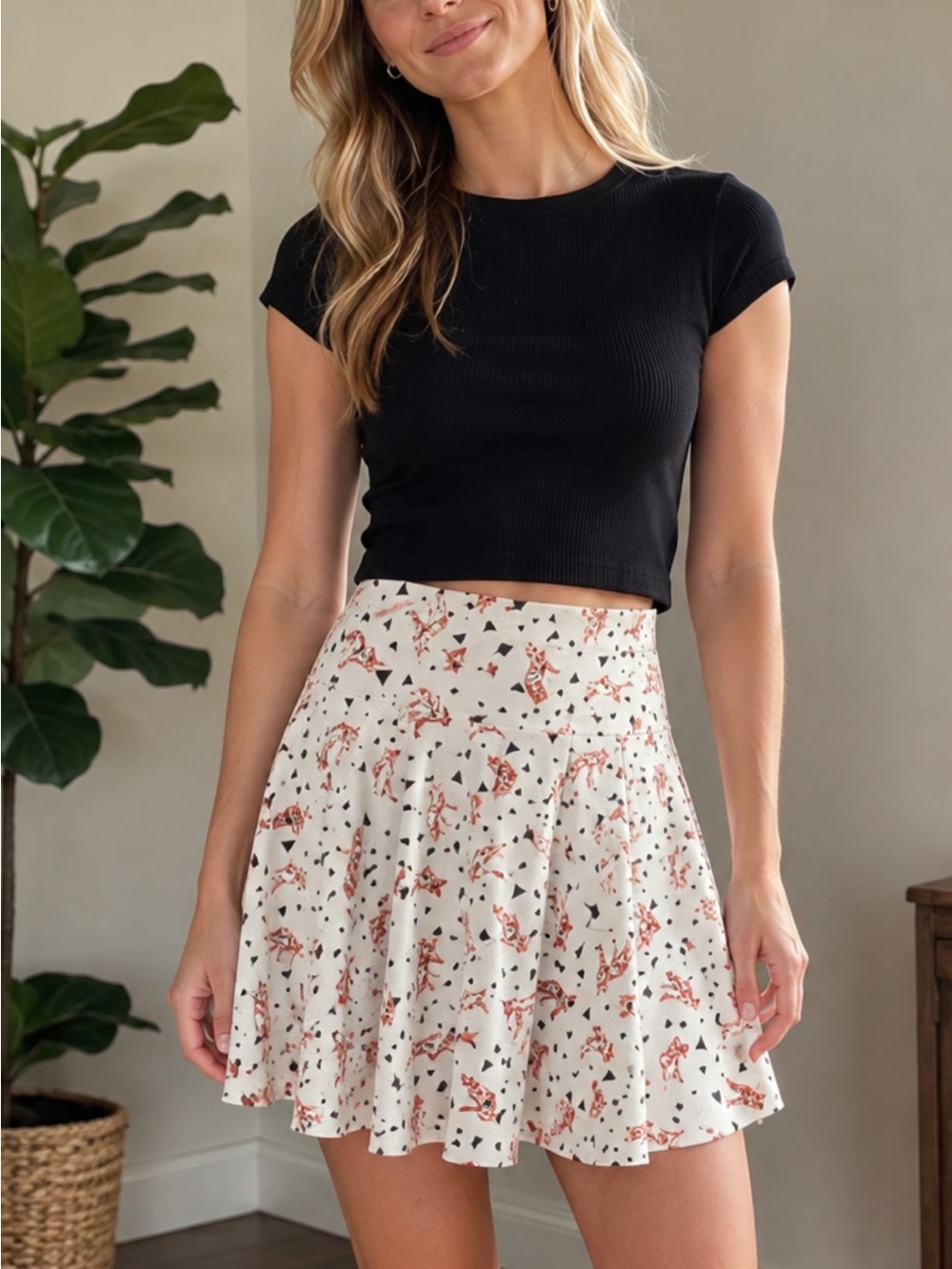 Cool Skirt with Fox Design